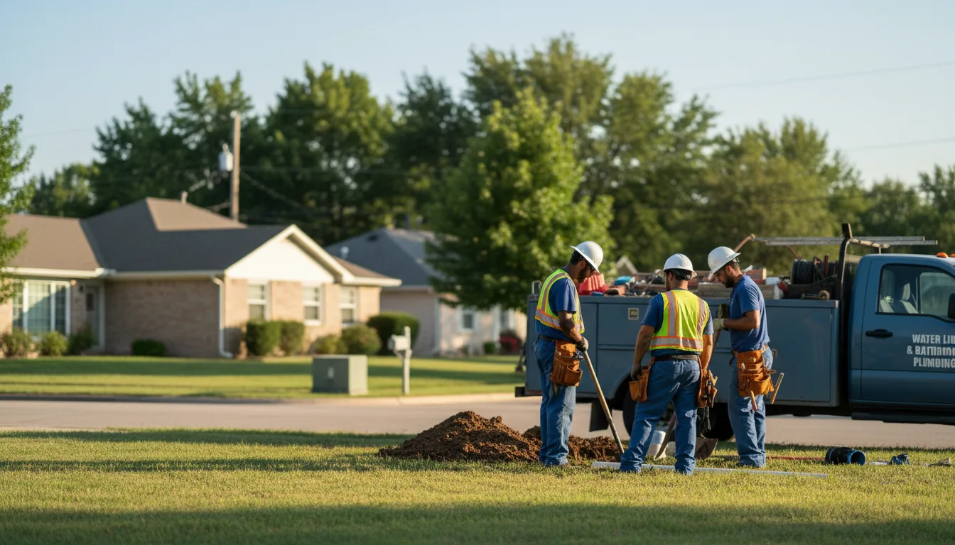 Residential water line and bathroom plumbing service in Oronogo, MO